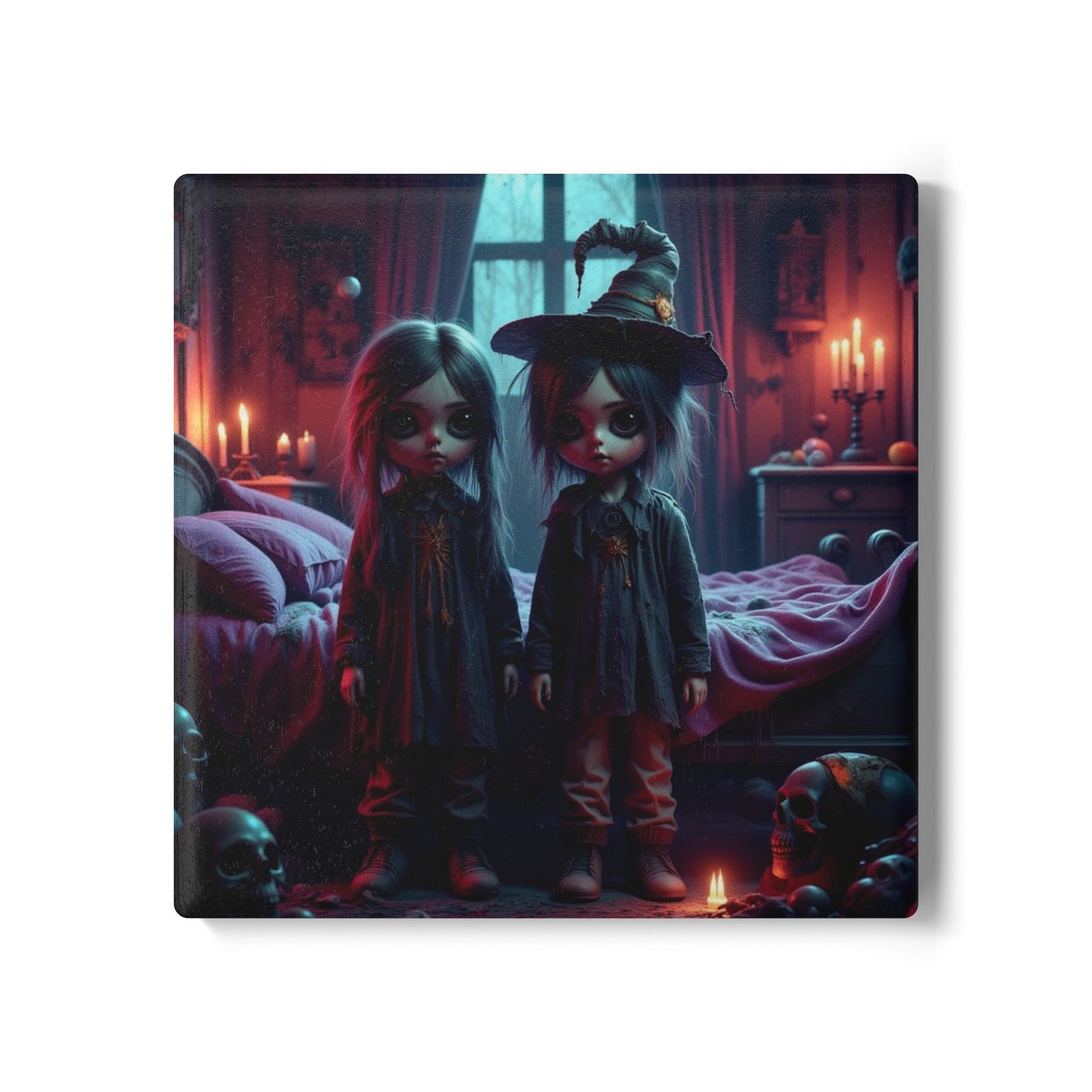 Ceramic Coaster, Tiny Terrors Maxie & Marlin