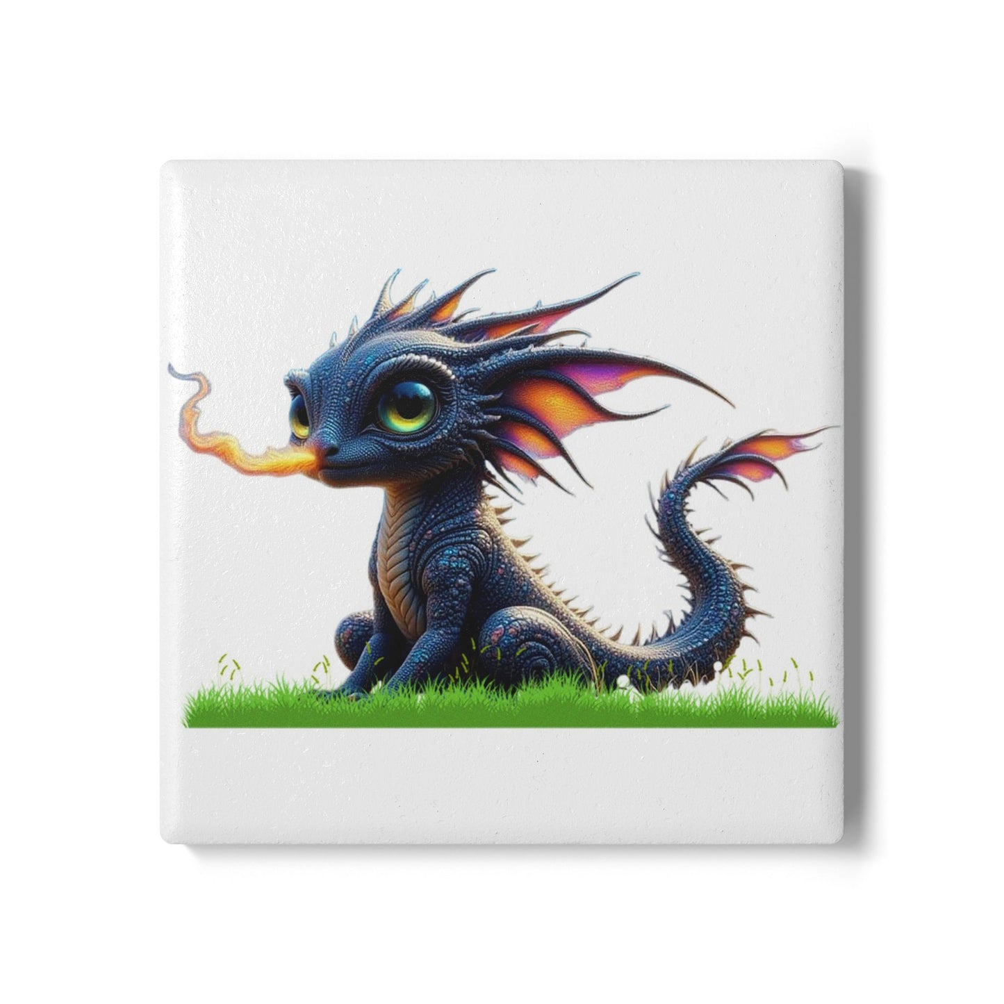 Ceramic Coaster, Baby Dragon Atlas