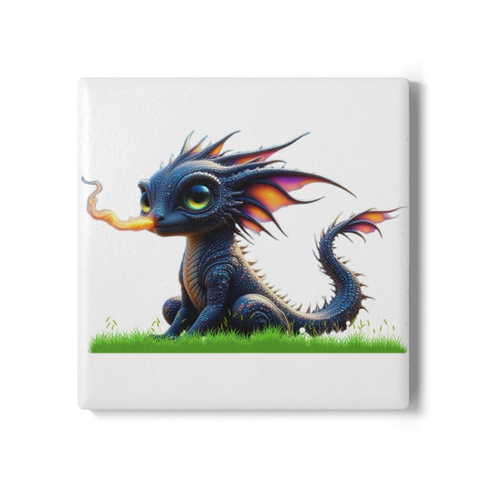 Ceramic Coaster, Baby Dragon Atlas
