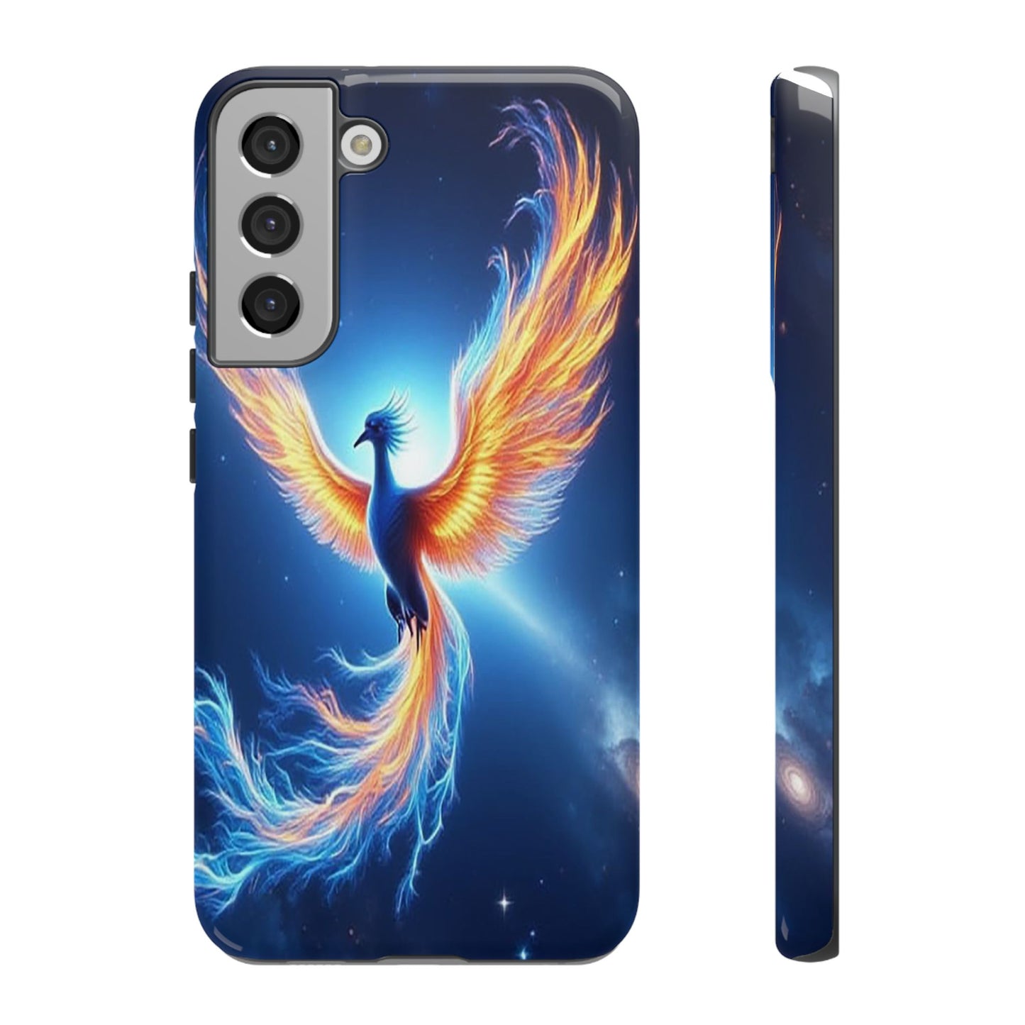Phoenix Tough Case, Blue Bird Phone Case, Fantasy Designs, Space theme
