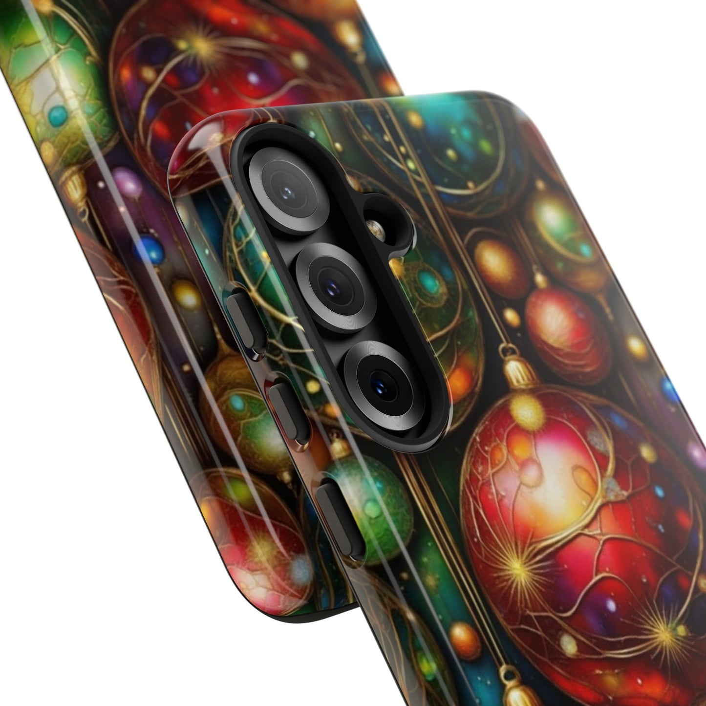 Colorful Holiday Phone Case, Festive Smartphone Cover, Christmas Gift, Artistic Phone Protector, Unique Holiday Accessory