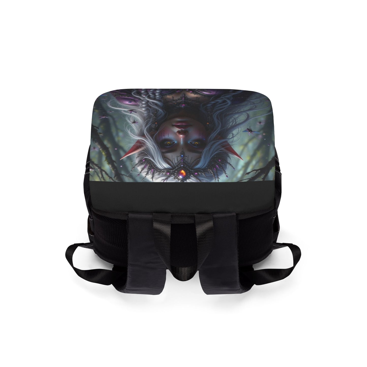 Enchanted Elf, Fantasy Art Unisex Casual Shoulder Backpack, Stylish Everyday Bag, Great for School, Travel, Gift for Adventurers, Gothic Vibe