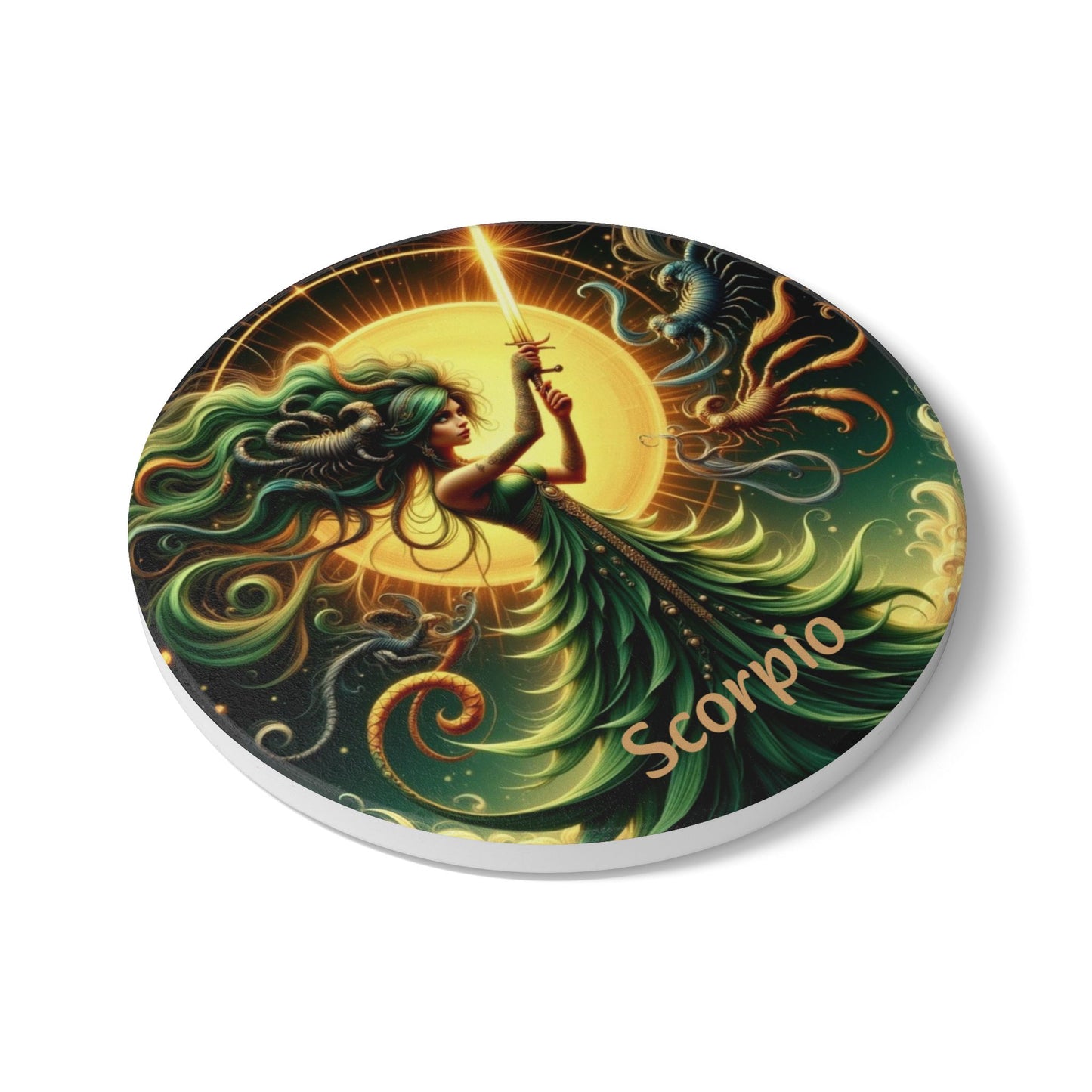 Ceramic Coaster, Zodiac Scorpio, Astrology Signs, Unique Designs, Gift Ideas