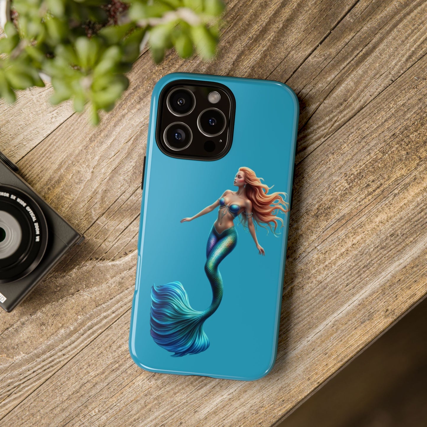 Mermaid Phone Case, Tough Phone Cover, Ocean Lover Gift, Cute Mermaid Accessory, Summer Vibes Case