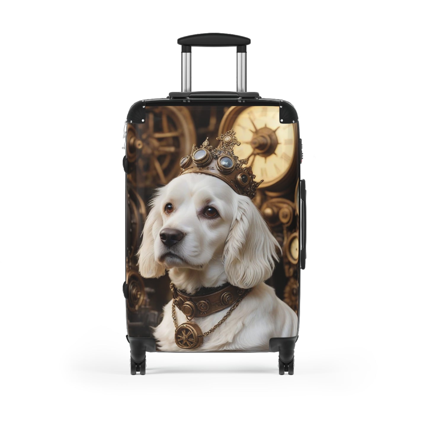 White Cocker Spaniel, Royal Pup Suitcase: Stylish Dog-Themed Luggage for Travelers, Pet Lovers, Travel Gift, Unique Pet Suitcase, Dog Lover Travel Gear