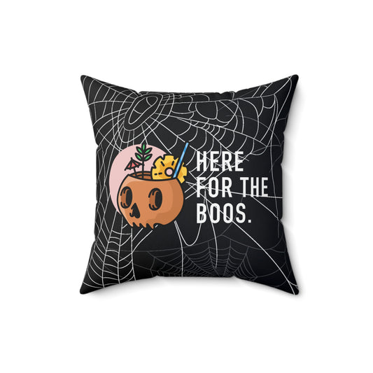 Halloween-Themed Square Pillow, Cozy Decor for Spooky Season, Home Accent for Fall Celebrations, 'Here for the Boos' Design, Gift for [...]