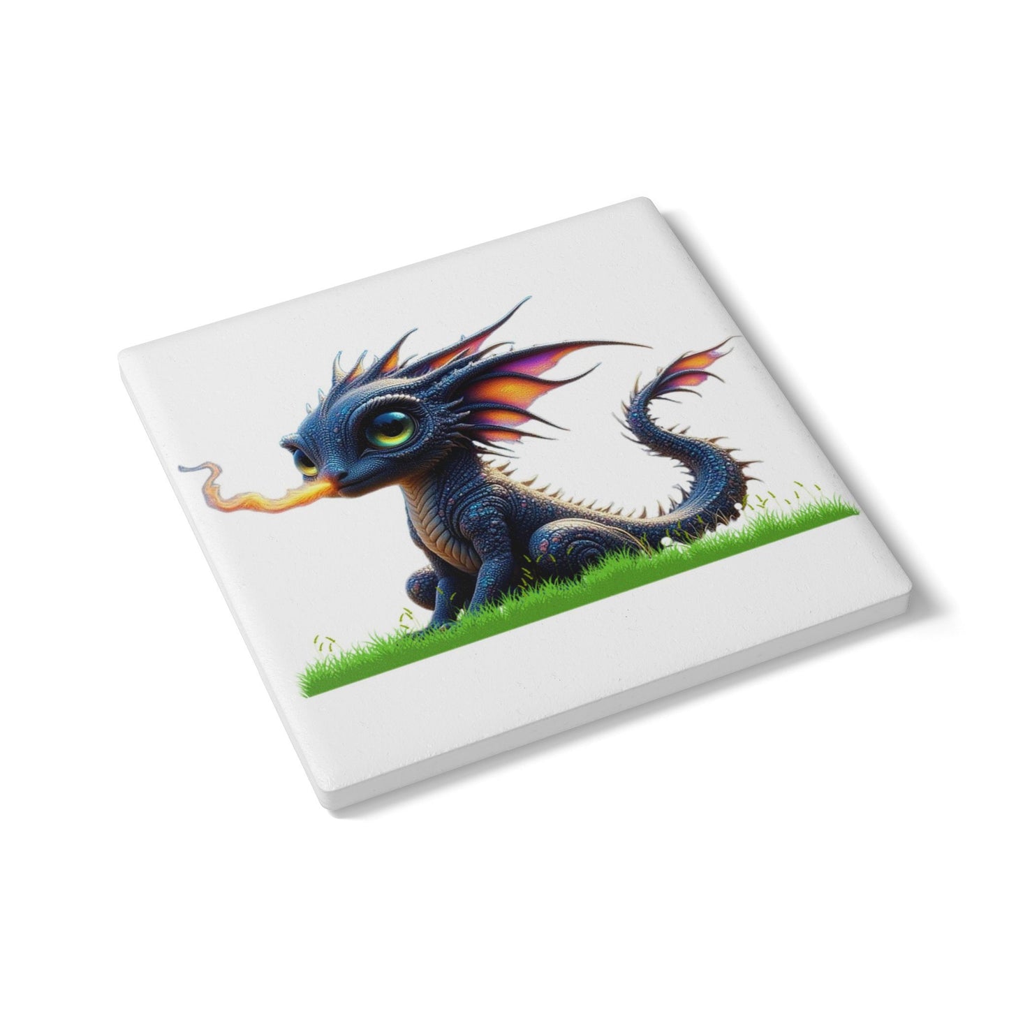 Ceramic Coaster, Baby Dragon Atlas