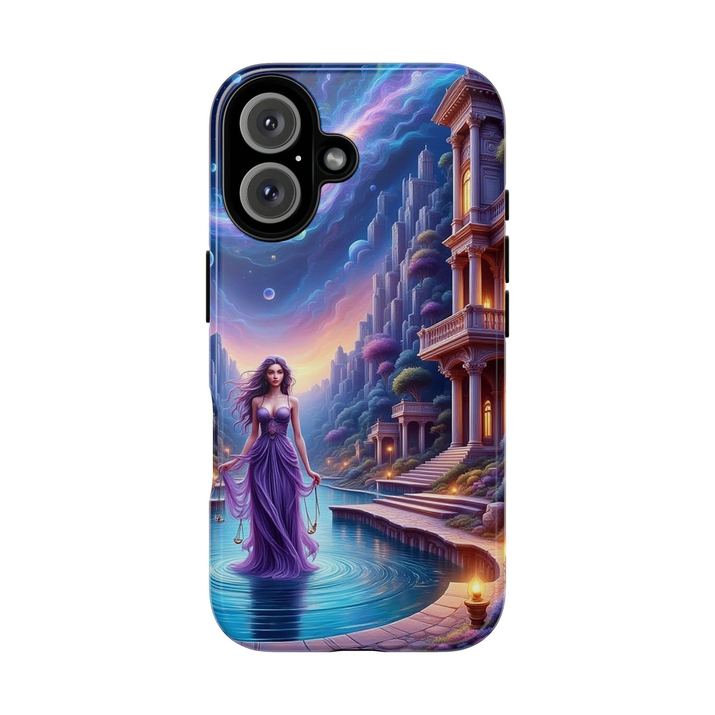 Celestial Fantasy Phone Case, Tough Case for Dreamers, Galaxy Design, Gift for Her, Magical Phone Accessory