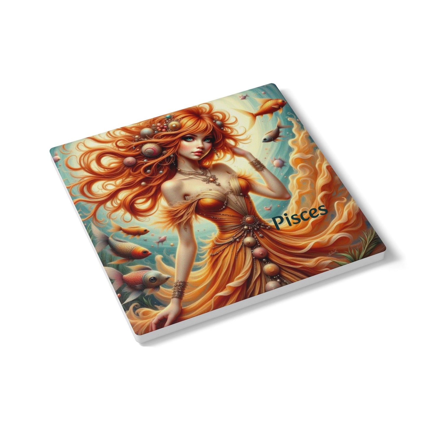 Ceramic Coaster, Zodiac Pisces, Astrology Signs, Unique Designs, Gift Ideas