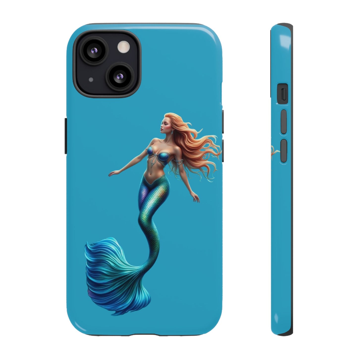 Mermaid Phone Case, Tough Phone Cover, Ocean Lover Gift, Cute Mermaid Accessory, Summer Vibes Case