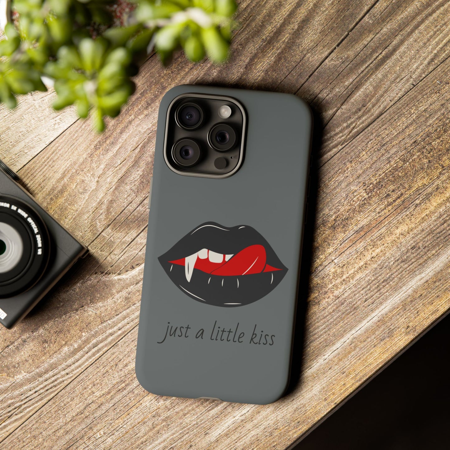 Vampire Lip Phone Case, Edgy Tech Accessories, Halloween Gifts, Goth Aesthetic, Quirky Cell Phone Cover