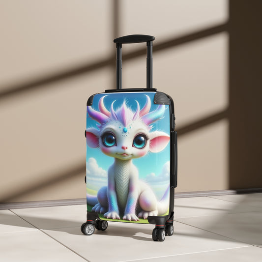 Min Baby Dragon, Whimsical Character Suitcase - Kids Travel Luggage, Cute Carry-On, Unique Gift, Adventure Bag, Fun Family Travel, Baby Dragon Design