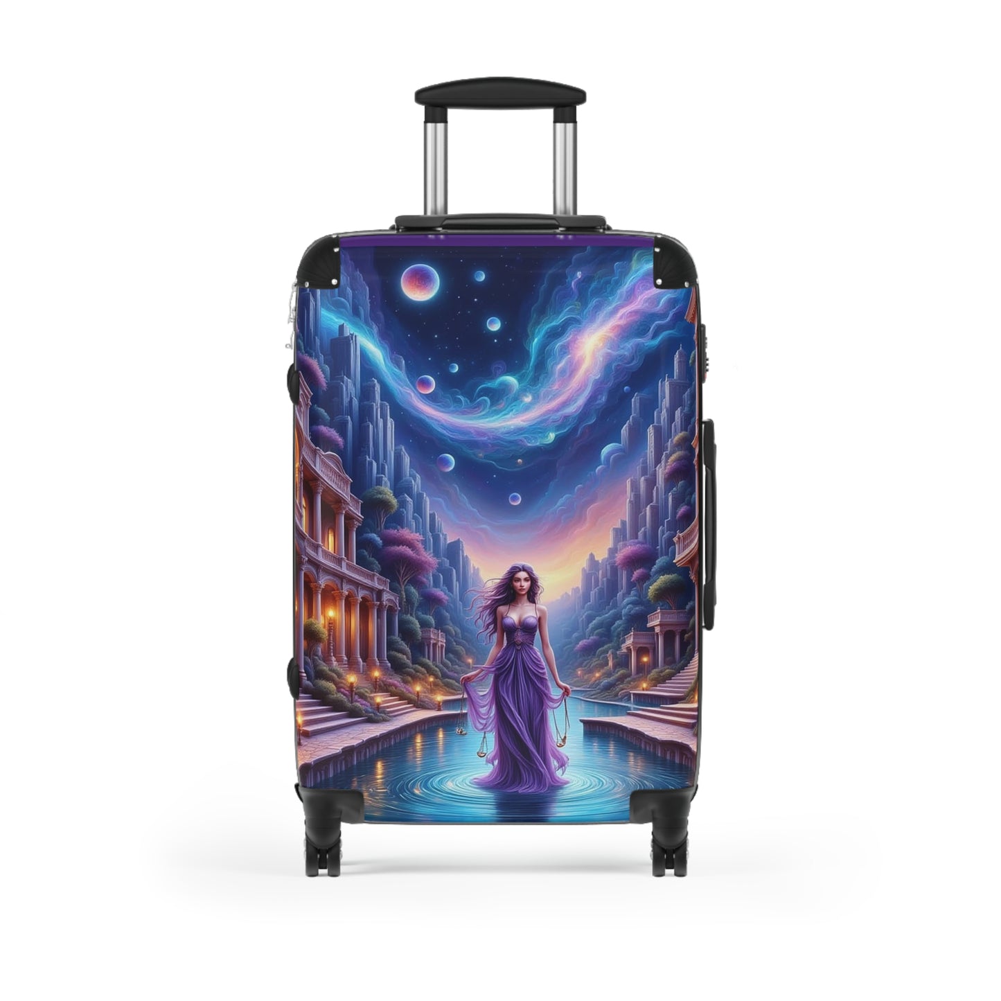 Astrology Signs Libra, Anime, Fantasy Travel Suitcase with Ethereal Design, Perfect for Adventurers, Dreamers, and Mystical Souls, Artful Luggage, Gift for Travelers