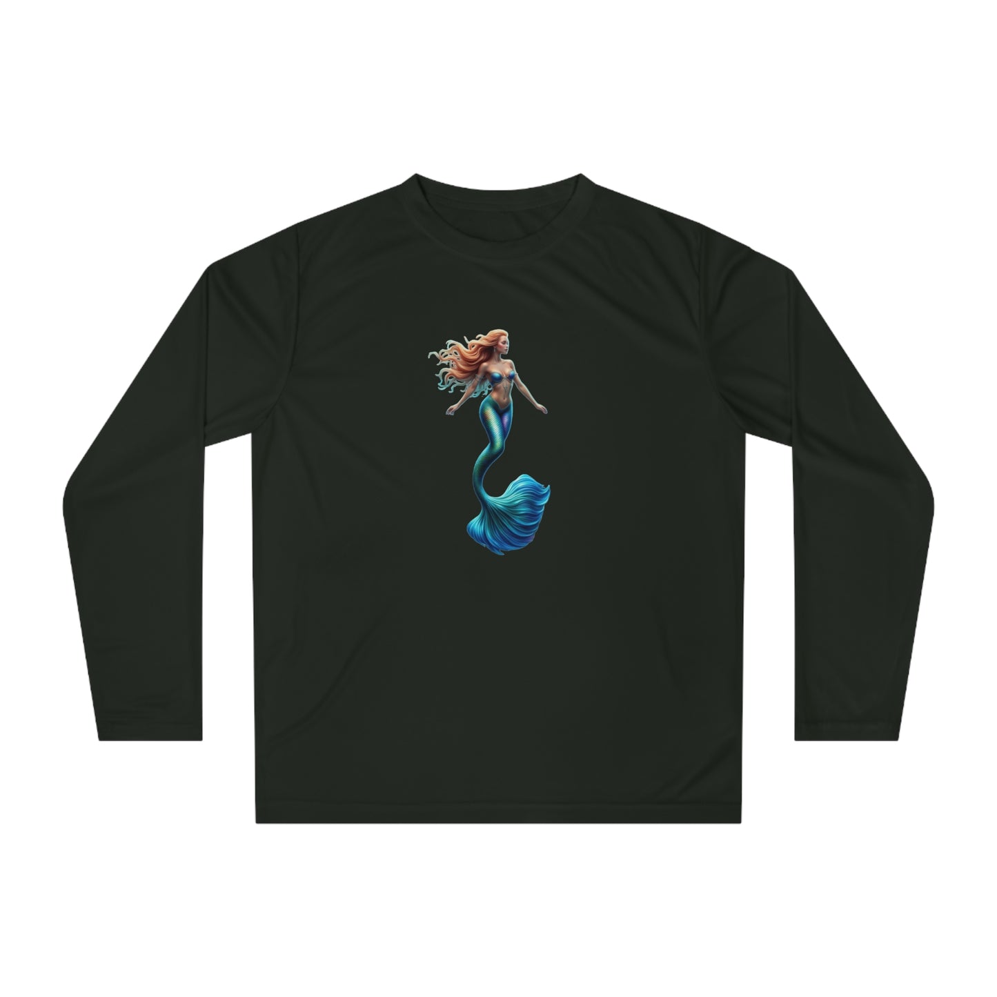 Mermaid Long Sleeve Performance Shirt, Beachwear, Activewear, Gift for Her, Summer Fashion, Unisex Workout Top