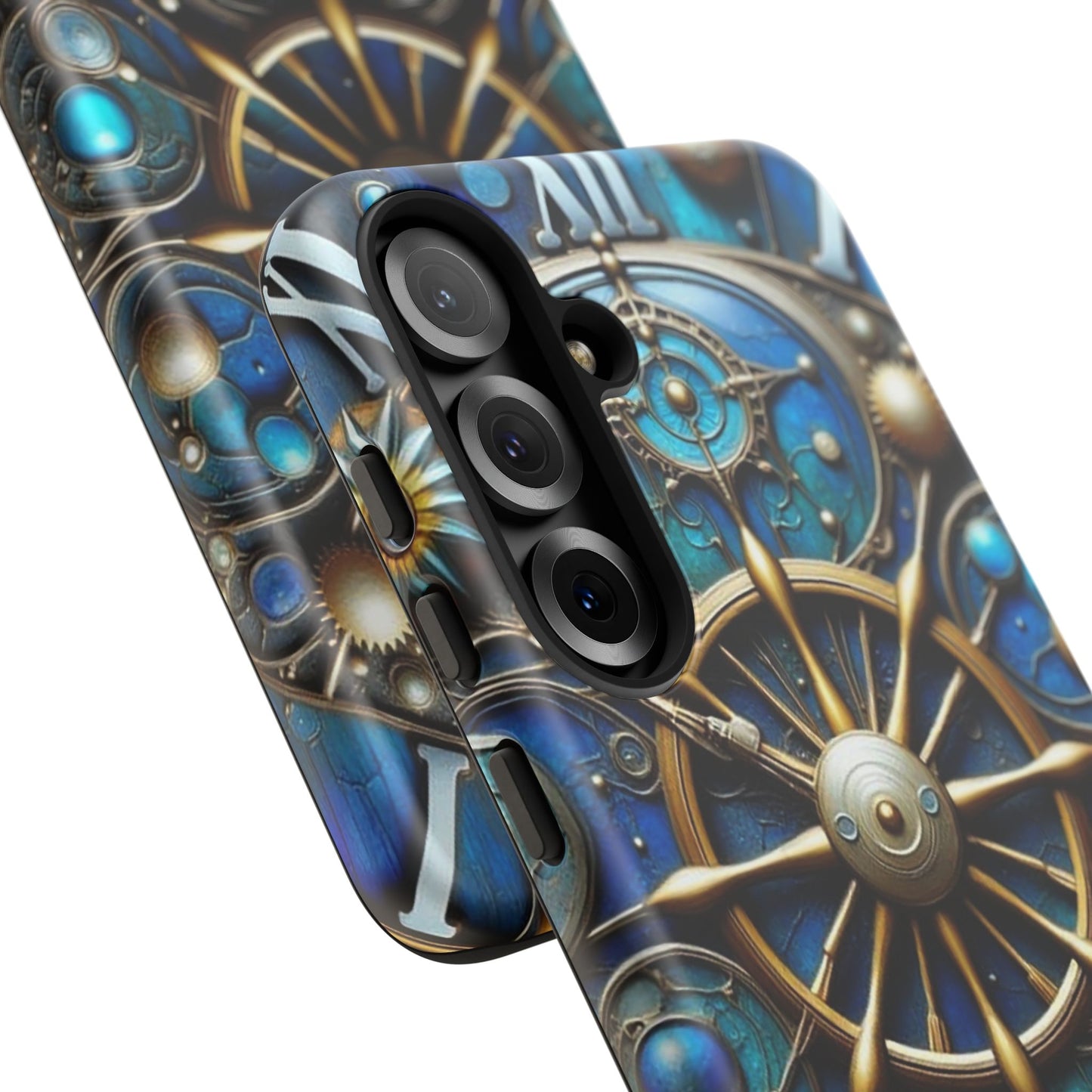 Stylish Phone Cases for Adventurers, Unique Phone Cover, Gift for Friends, Gold and Blue Steampunk Design, Tough Protective Case, Artistic [...]