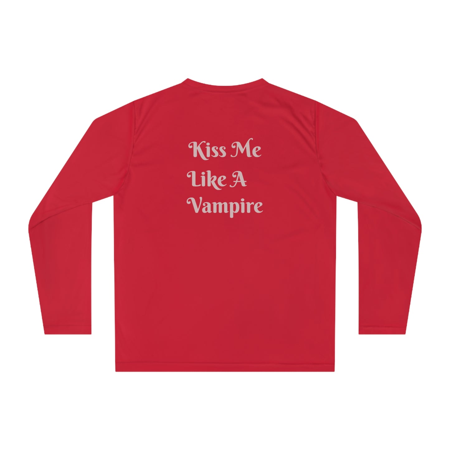 Unisex Long Sleeve Shirt - Kiss Me Like A Vampire | Halloween Apparel, Gift for Her, Spooky Fashion, Casual Wear, Trendy Shirt