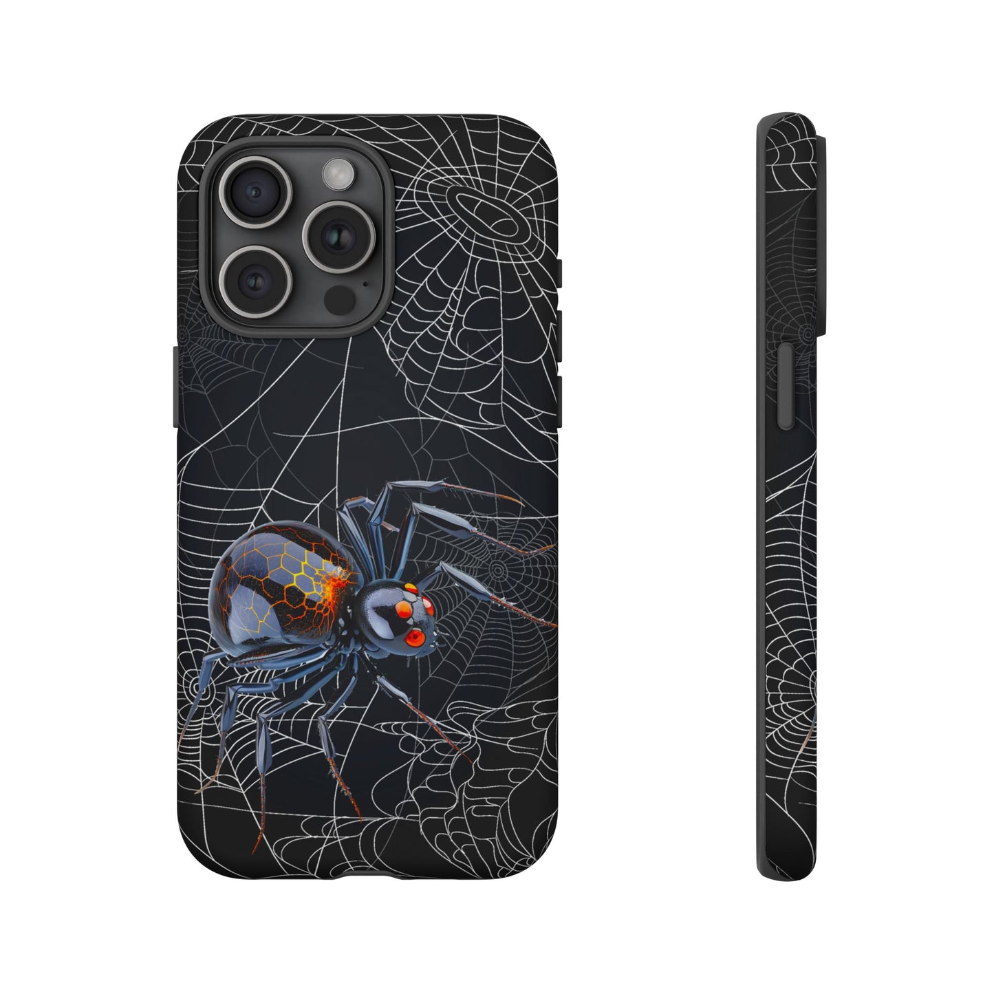 Spider Web Phone Case - Tough Cases for Halloween, Spooky Decor, Gift for Teens, Gothic Style, Unique Customizable Covers