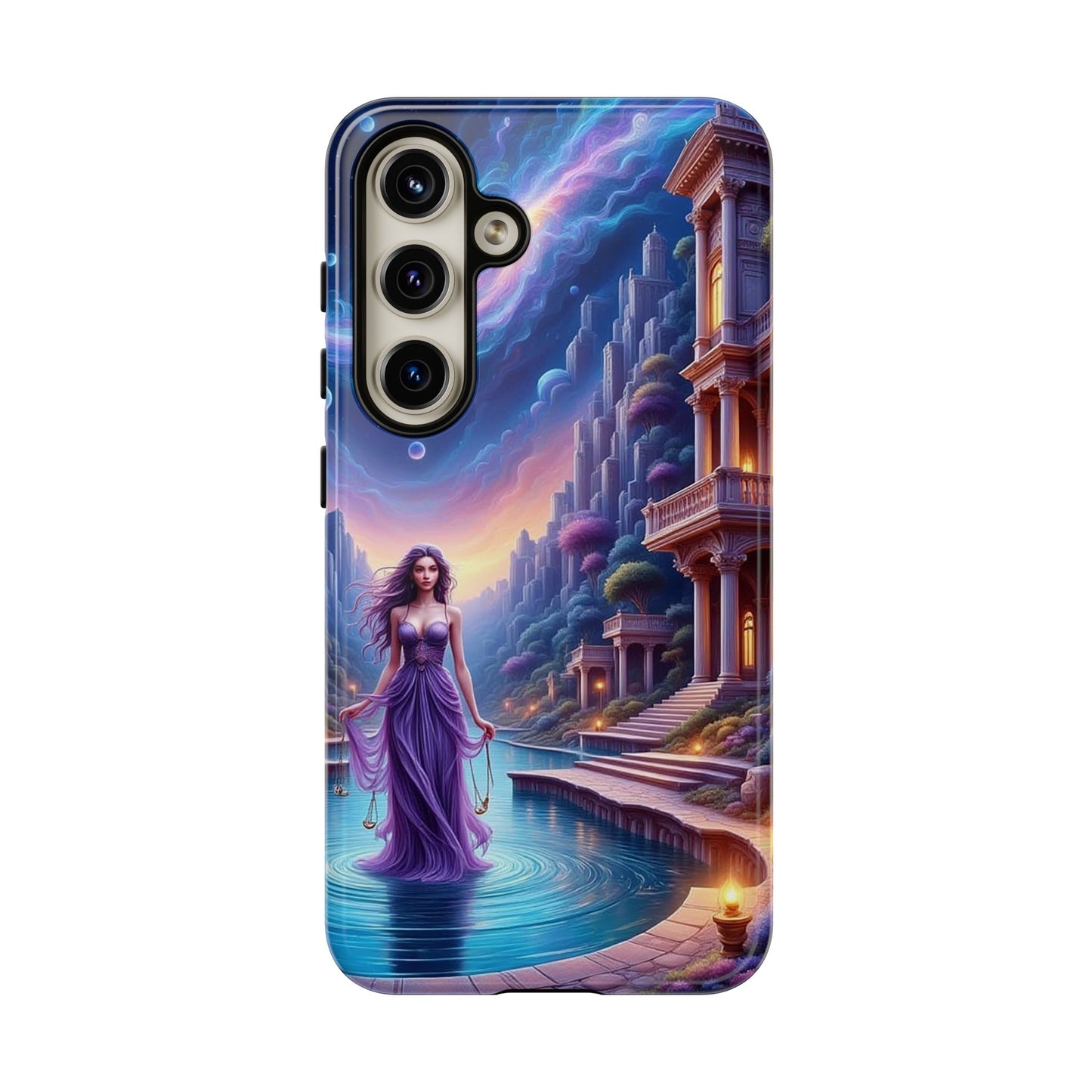 Celestial Fantasy Phone Case, Tough Case for Dreamers, Galaxy Design, Gift for Her, Magical Phone Accessory