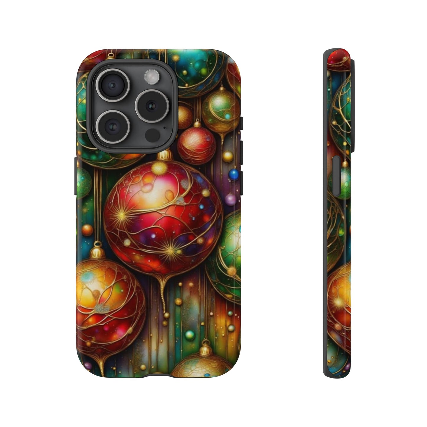 Colorful Holiday Phone Case, Festive Smartphone Cover, Christmas Gift, Artistic Phone Protector, Unique Holiday Accessory