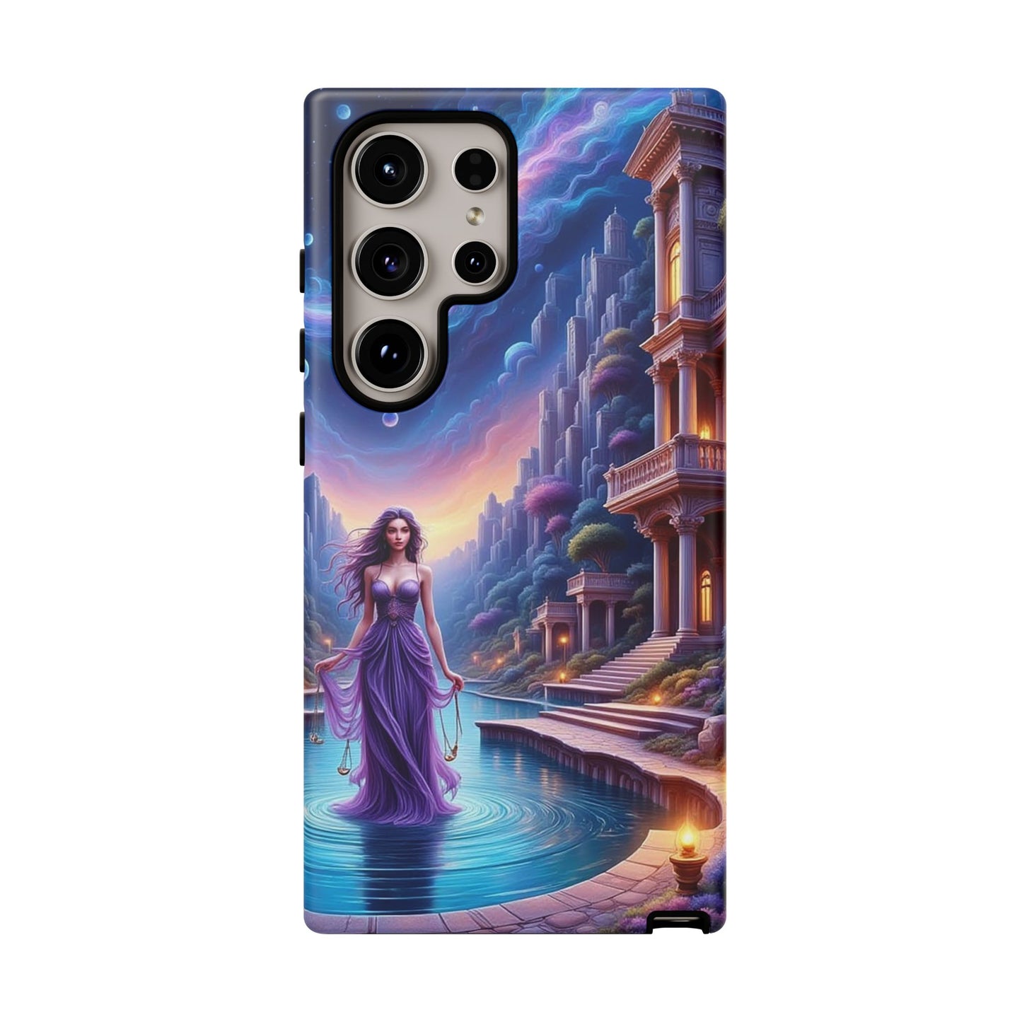 Celestial Fantasy Phone Case, Tough Case for Dreamers, Galaxy Design, Gift for Her, Magical Phone Accessory