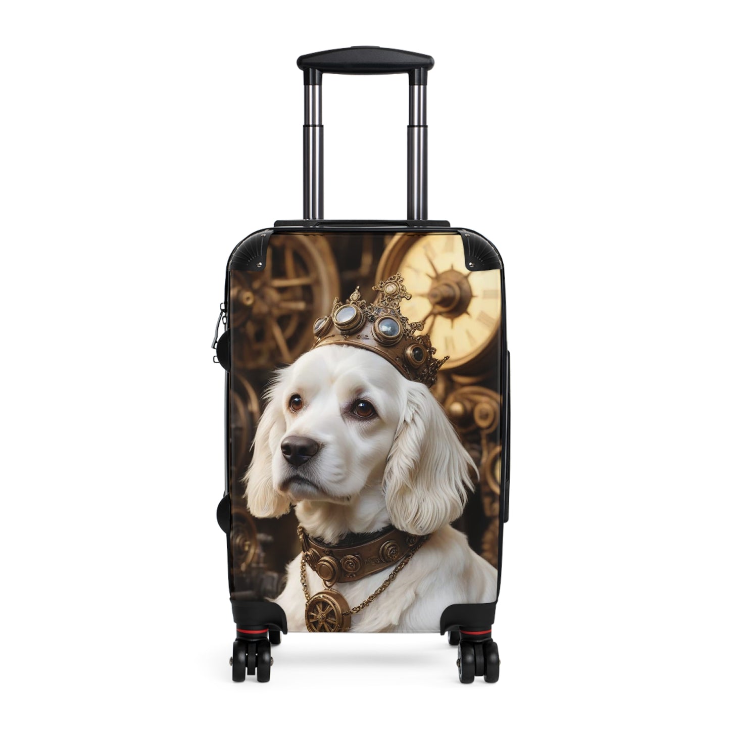 White Cocker Spaniel, Royal Pup Suitcase: Stylish Dog-Themed Luggage for Travelers, Pet Lovers, Travel Gift, Unique Pet Suitcase, Dog Lover Travel Gear