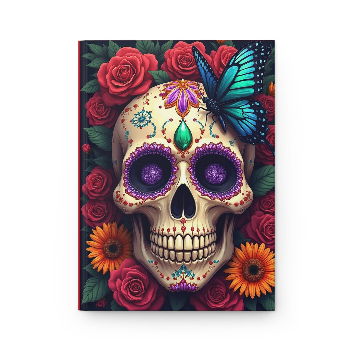 Colorful Sugar Skull and Butterfly Journal | Artistic Hardcover Notebook for Daily Reflection, Gift for Artists, Perfect for Sketching, [...]