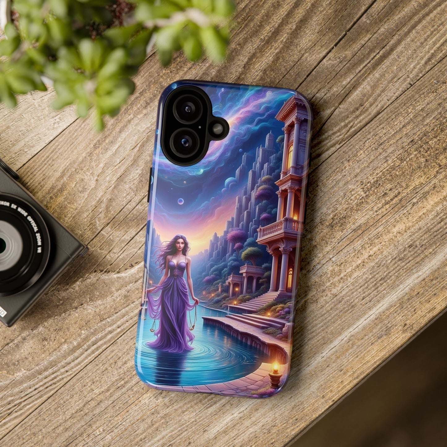 Celestial Fantasy Phone Case, Tough Case for Dreamers, Galaxy Design, Gift for Her, Magical Phone Accessory