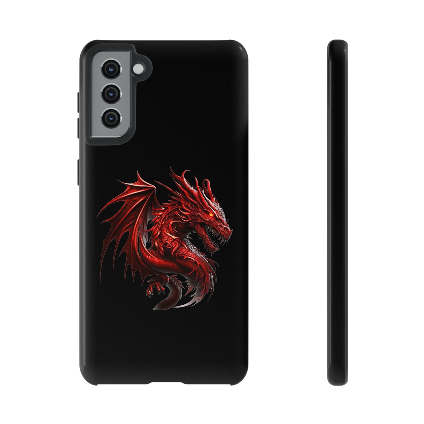 Red Dragon Phone Case, Fantasy Case, Tough Phone Cover, Gift for Gamers, Dragon Lover, Unique Mobile Accessory