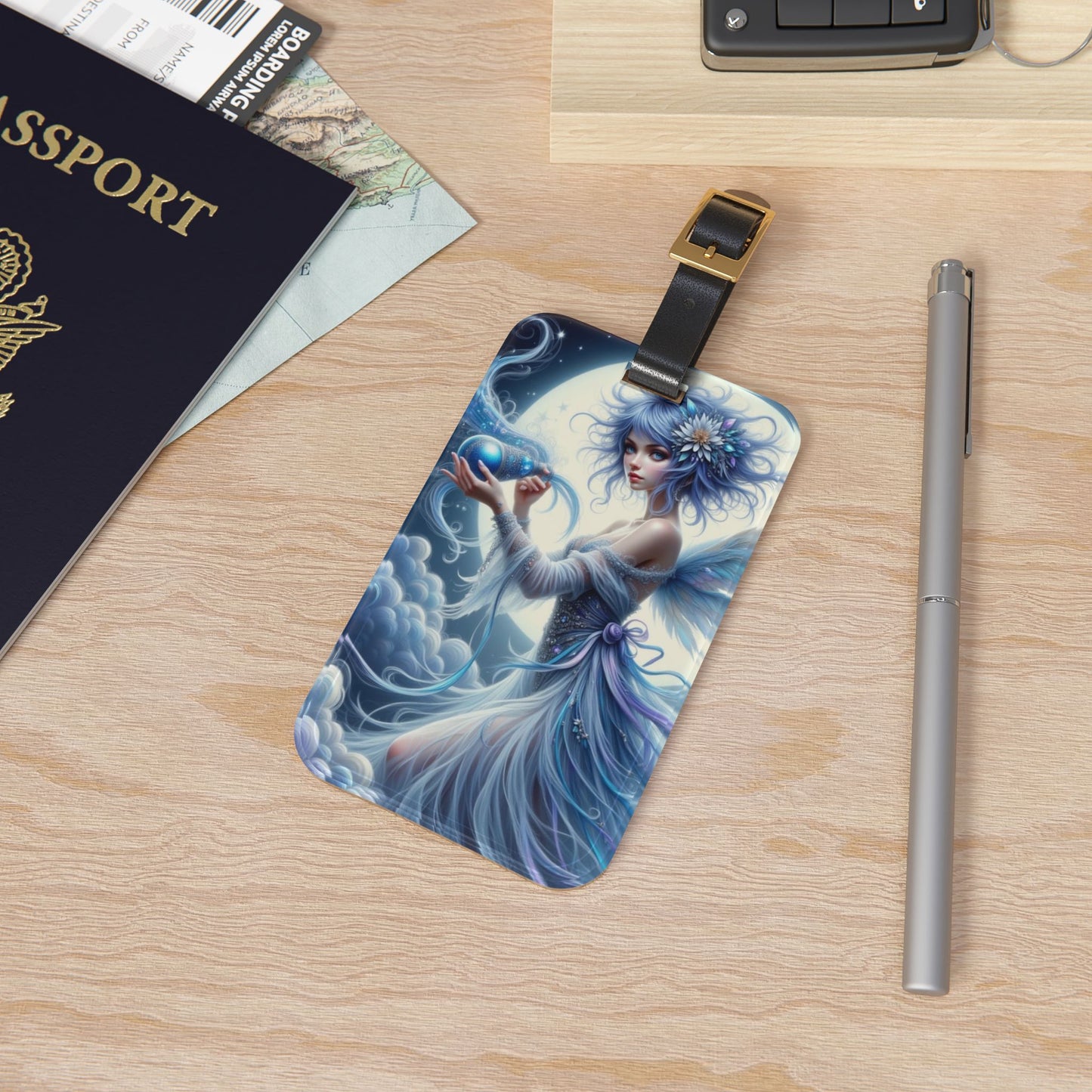 Whimsical Fairy Luggage Tag | Magical Travel Accessory, Personalized Gift for Travelers, Unique Vacation Tag, Fantasy Theme