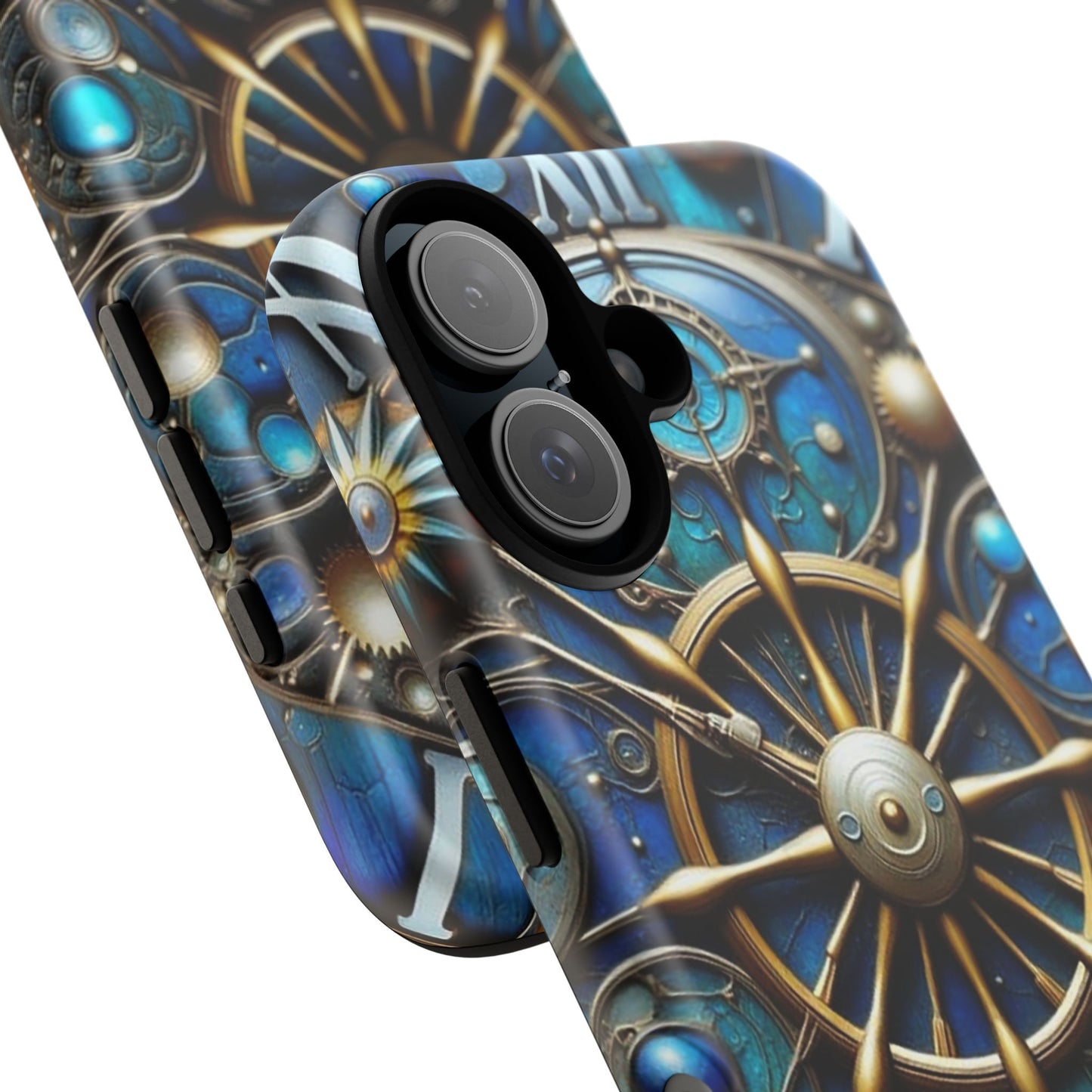 Stylish Phone Cases for Adventurers, Unique Phone Cover, Gift for Friends, Gold and Blue Steampunk Design, Tough Protective Case, Artistic [...]