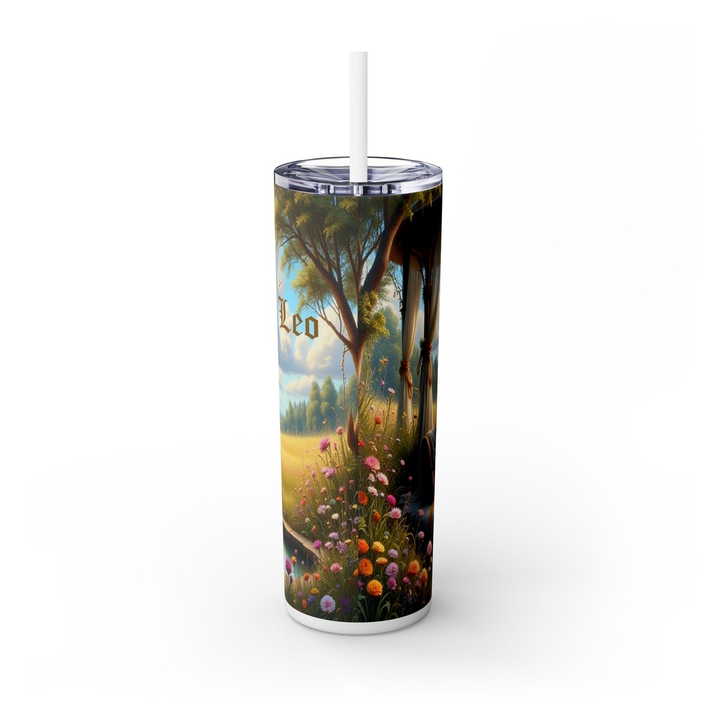 Zodiac Leo Tumbler with Straw, 20oz