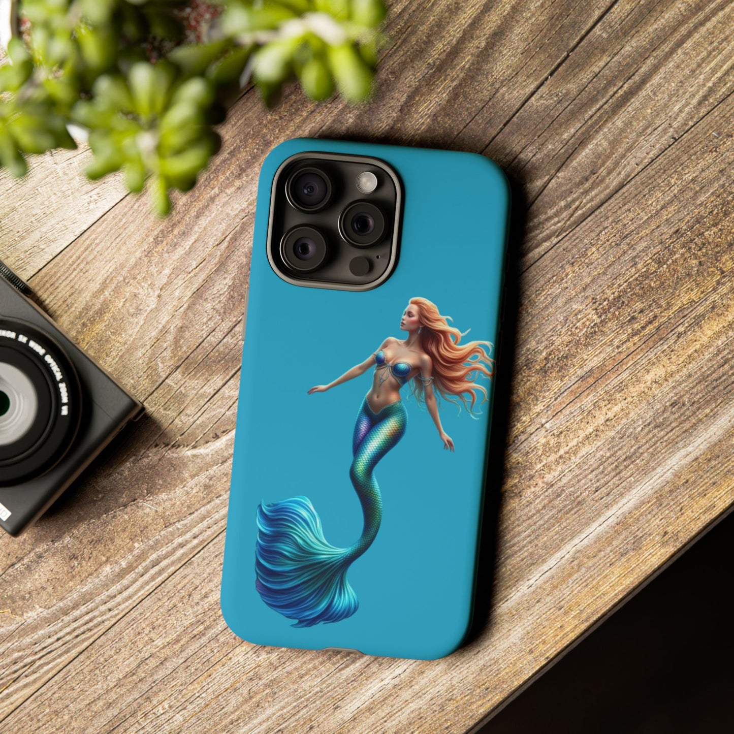 Mermaid Phone Case, Tough Phone Cover, Ocean Lover Gift, Cute Mermaid Accessory, Summer Vibes Case