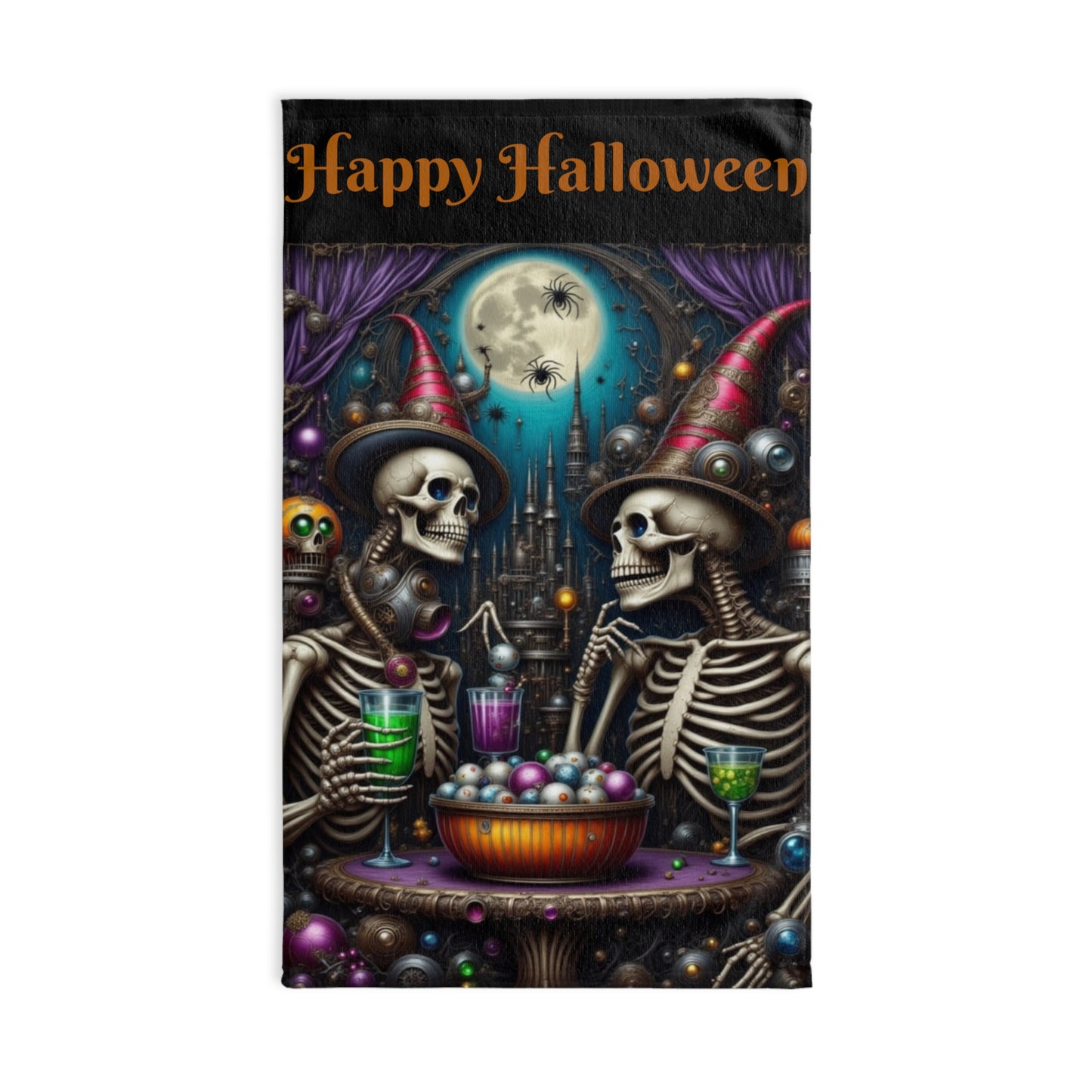 Halloween Skeleton Hand Towel, Spooky Kitchen Decor, Halloween Party Essential, Ghoulish Bath Towel, Unique Gift for Halloween Lovers