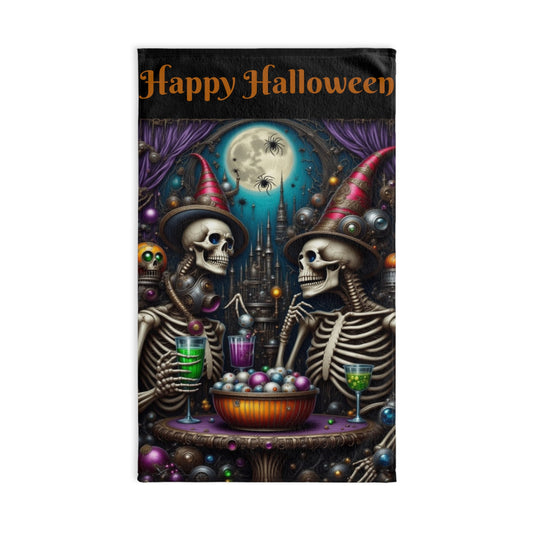 Halloween Skeleton Hand Towel, Spooky Kitchen Decor, Halloween Party Essential, Ghoulish Bath Towel, Unique Gift for Halloween Lovers