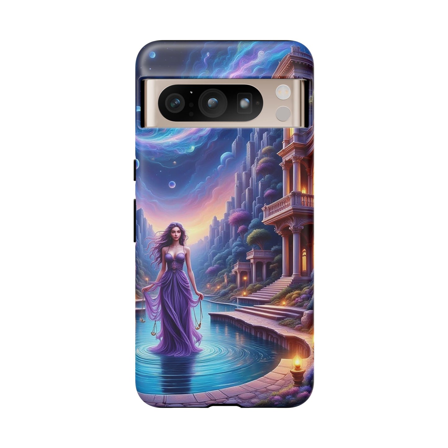 Celestial Fantasy Phone Case, Tough Case for Dreamers, Galaxy Design, Gift for Her, Magical Phone Accessory