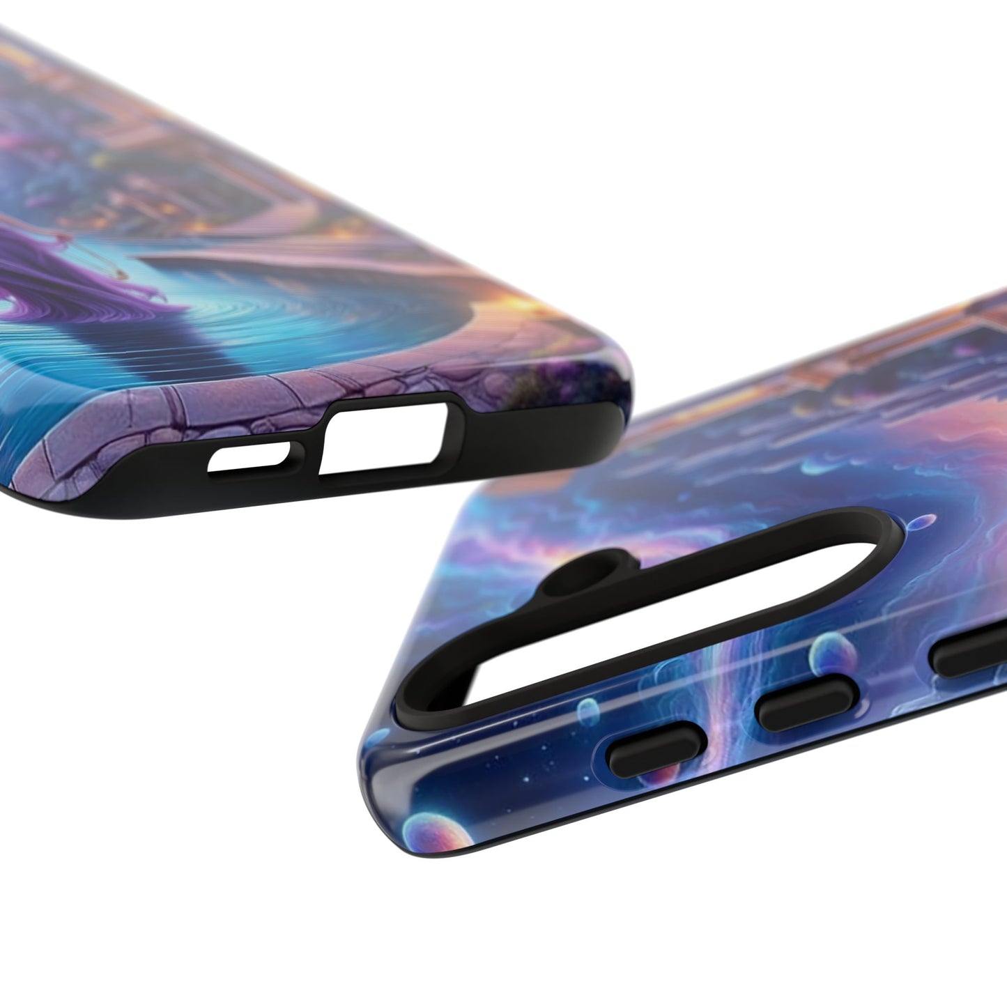 Celestial Fantasy Phone Case, Tough Case for Dreamers, Galaxy Design, Gift for Her, Magical Phone Accessory