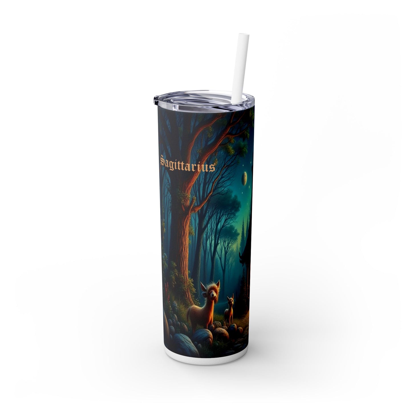 Zodiac Sagittarius Tumbler with Straw, 20oz