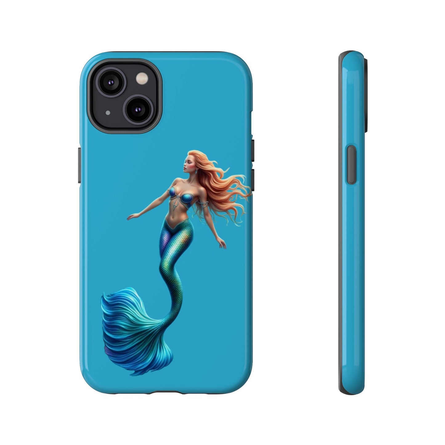 Mermaid Phone Case, Tough Phone Cover, Ocean Lover Gift, Cute Mermaid Accessory, Summer Vibes Case