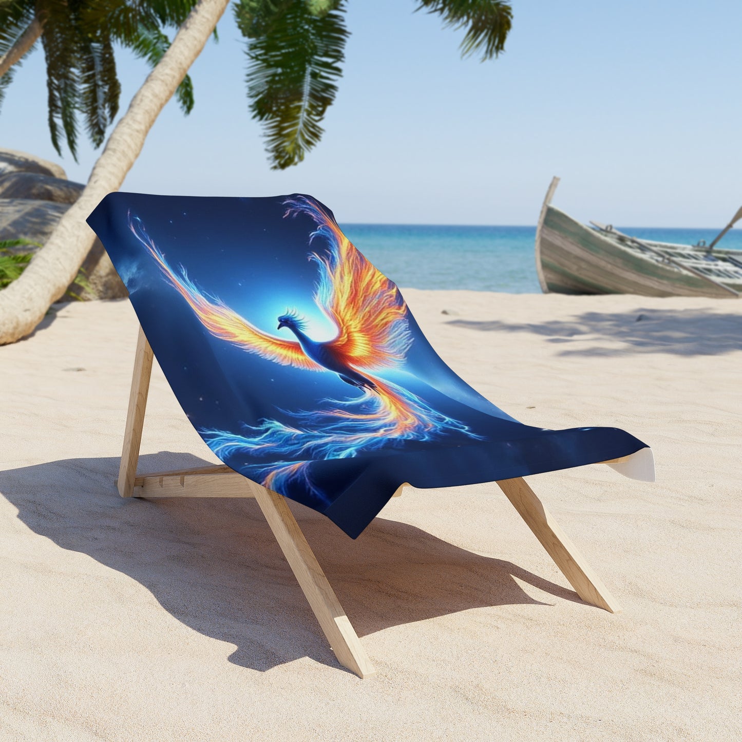 Vibrant Phoenix Beach Towel - Colorful Summertime Essential, Poolside Accessory, Gift for Beach Lovers, Travel Companion