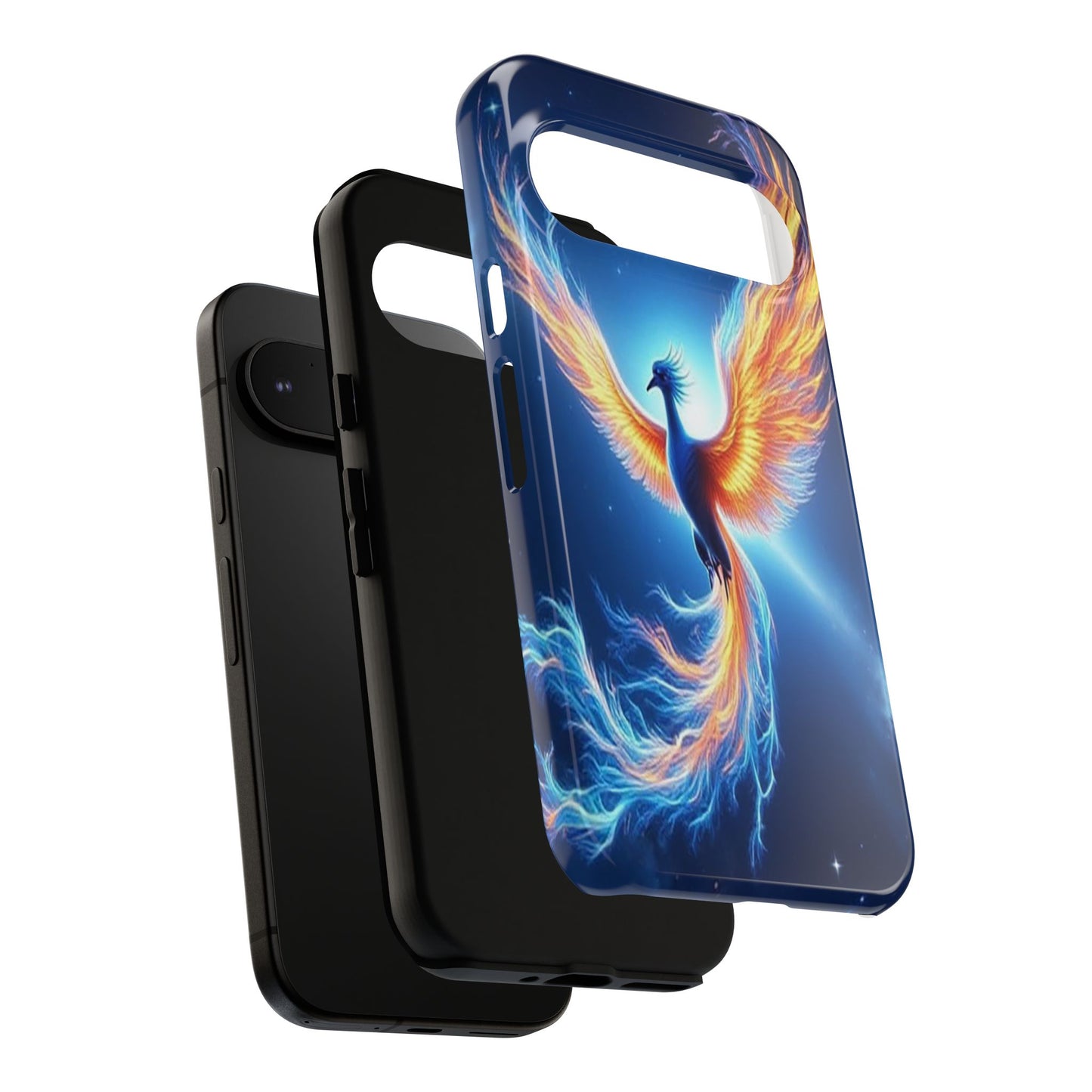 Phoenix Tough Case, Blue Bird Phone Case, Fantasy Designs, Space theme