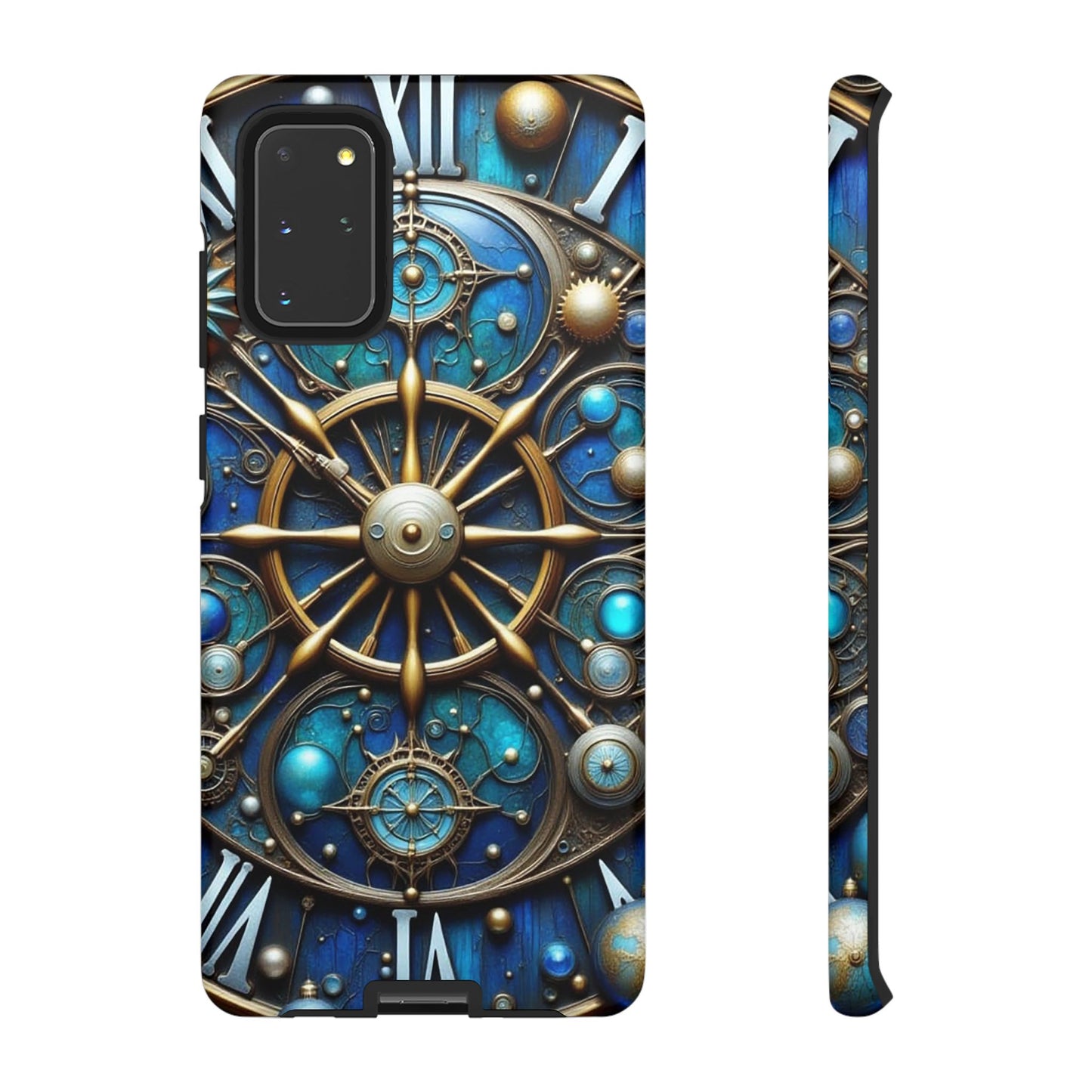 Stylish Phone Cases for Adventurers, Unique Phone Cover, Gift for Friends, Gold and Blue Steampunk Design, Tough Protective Case, Artistic [...]