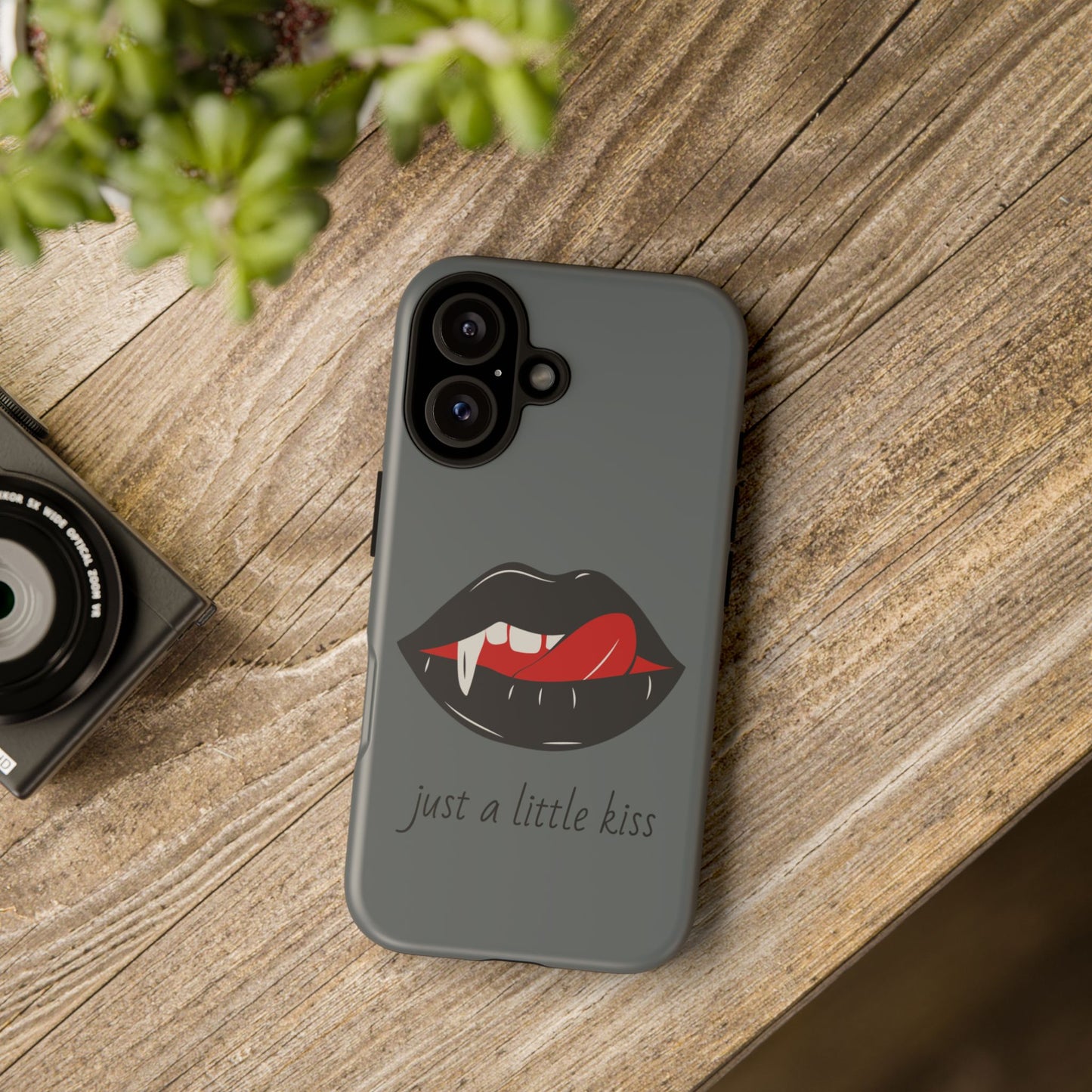 Vampire Lip Phone Case, Edgy Tech Accessories, Halloween Gifts, Goth Aesthetic, Quirky Cell Phone Cover