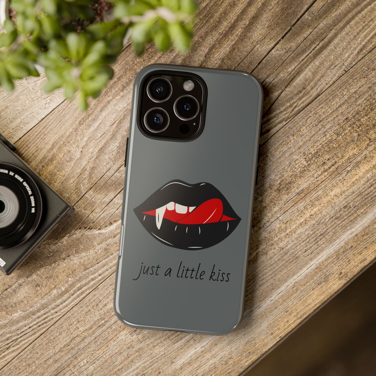 Vampire Lip Phone Case, Edgy Tech Accessories, Halloween Gifts, Goth Aesthetic, Quirky Cell Phone Cover