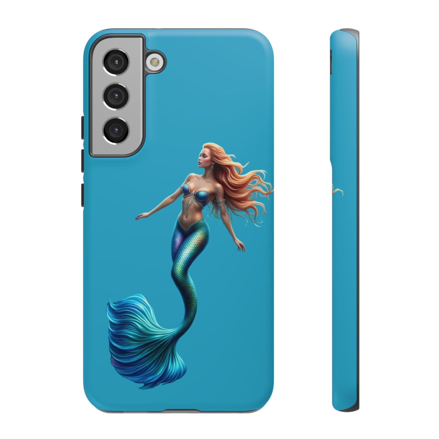 Mermaid Phone Case, Tough Phone Cover, Ocean Lover Gift, Cute Mermaid Accessory, Summer Vibes Case