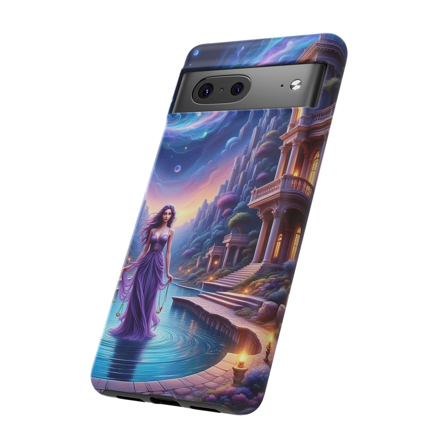 Celestial Fantasy Phone Case, Tough Case for Dreamers, Galaxy Design, Gift for Her, Magical Phone Accessory