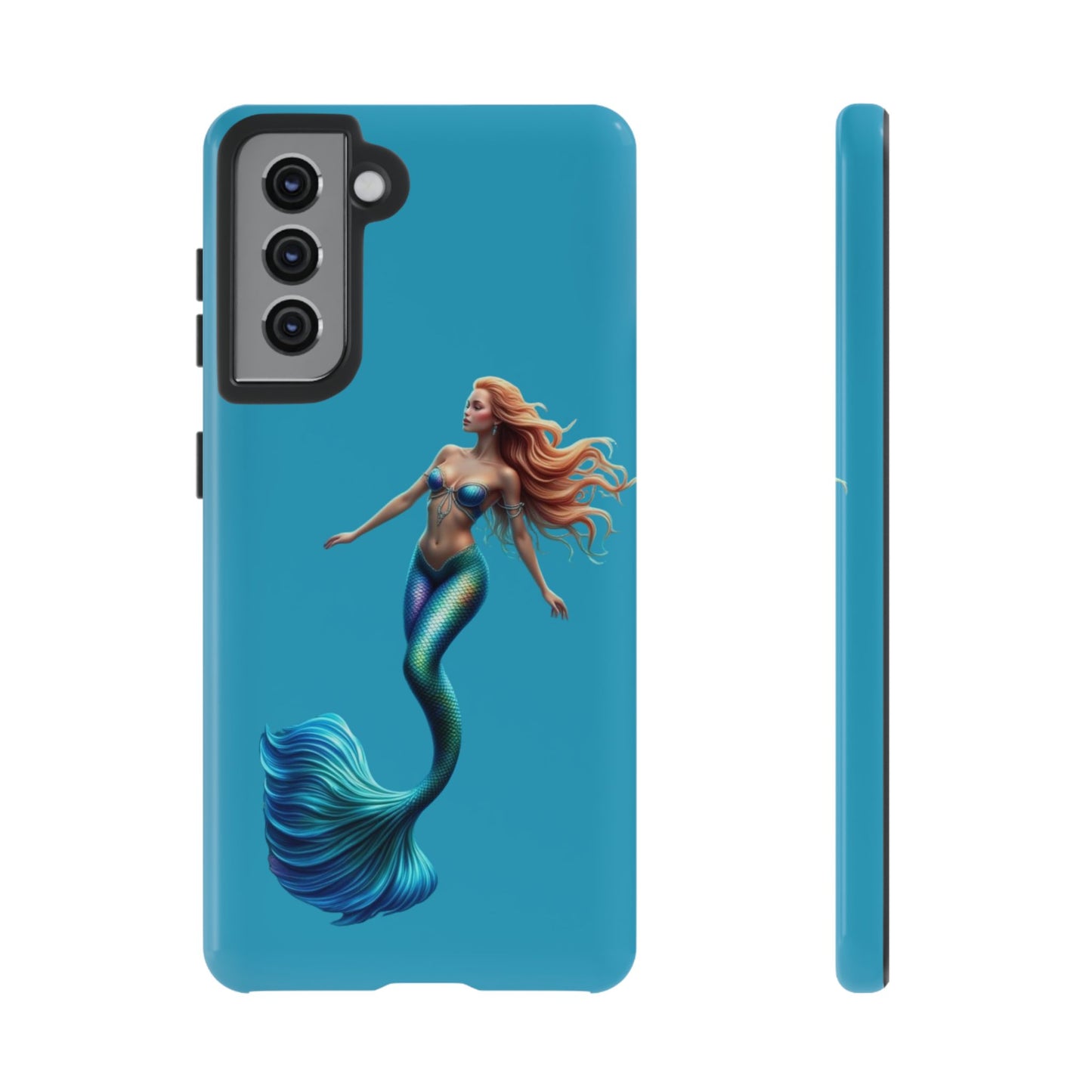 Mermaid Phone Case, Tough Phone Cover, Ocean Lover Gift, Cute Mermaid Accessory, Summer Vibes Case