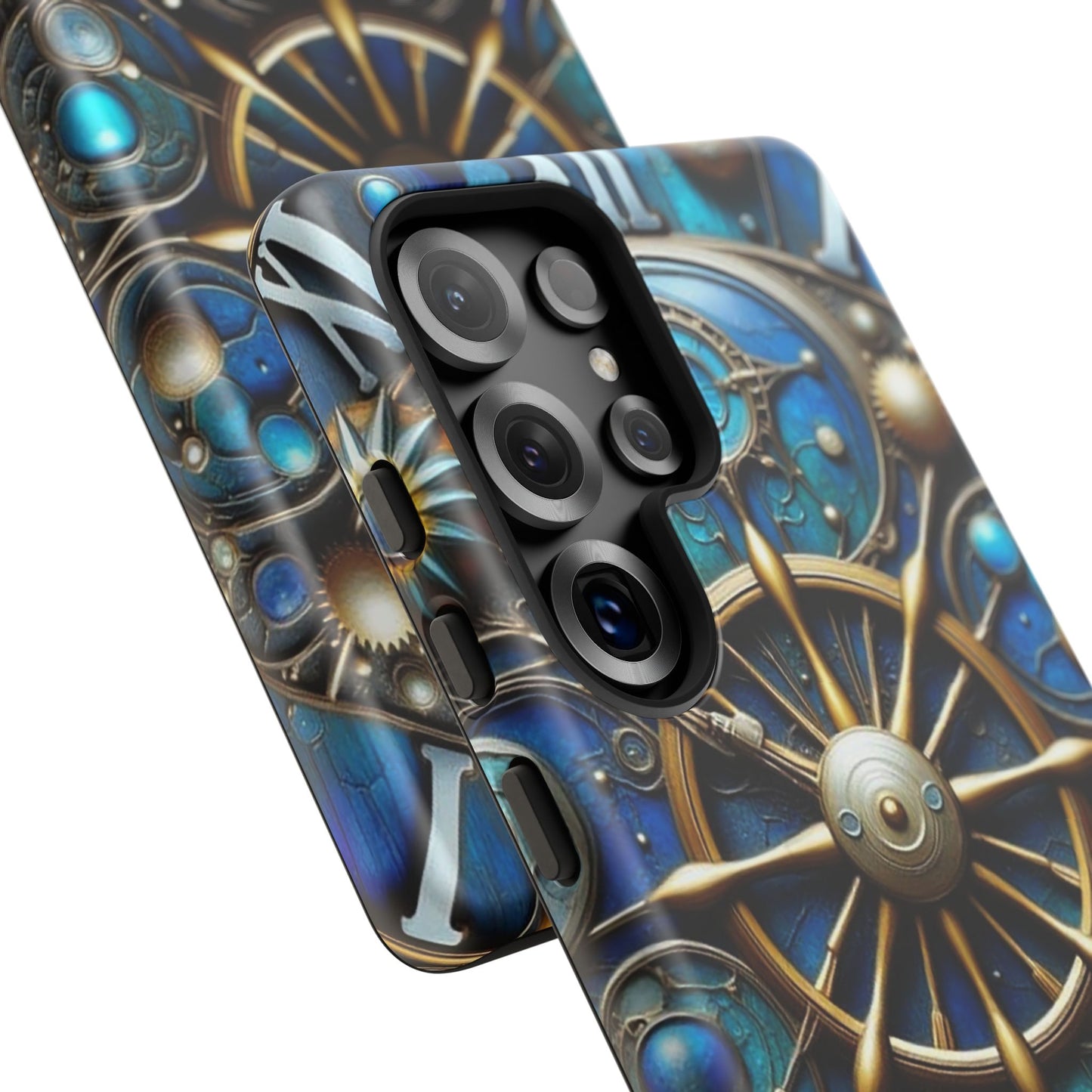 Stylish Phone Cases for Adventurers, Unique Phone Cover, Gift for Friends, Gold and Blue Steampunk Design, Tough Protective Case, Artistic [...]