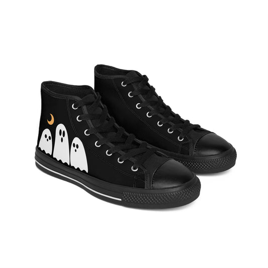 Ghostly Classic Sneakers for Women - Spooky Style Shoes, Halloween Footwear, Unique Graphic Sneakers, Cute Casual Sneakers, [...]