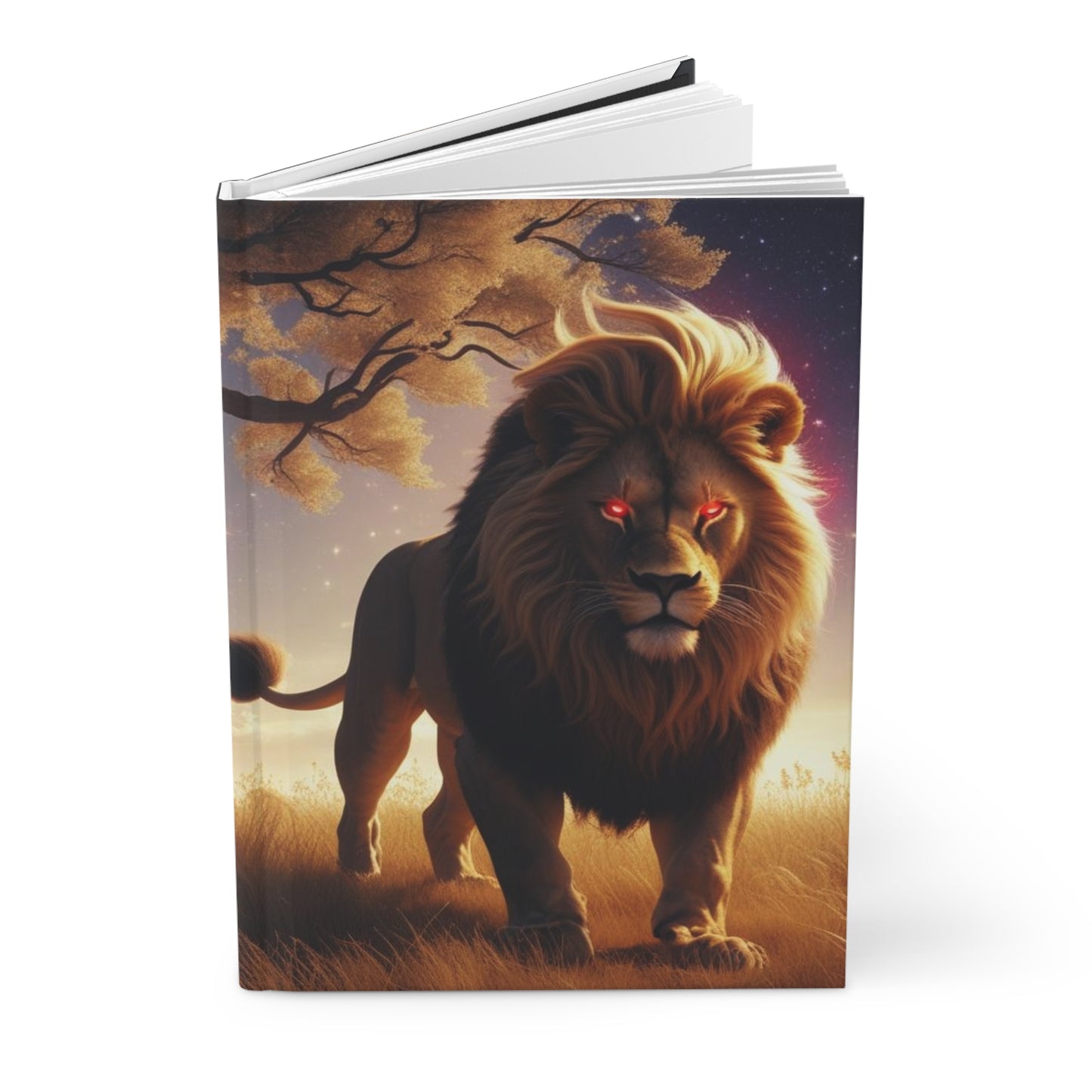 Majestic Lion Hardcover Journal, Artistic Notebook, Gift for Writers, Nature Lover Diary, Spiritual Journal, Lion Journal