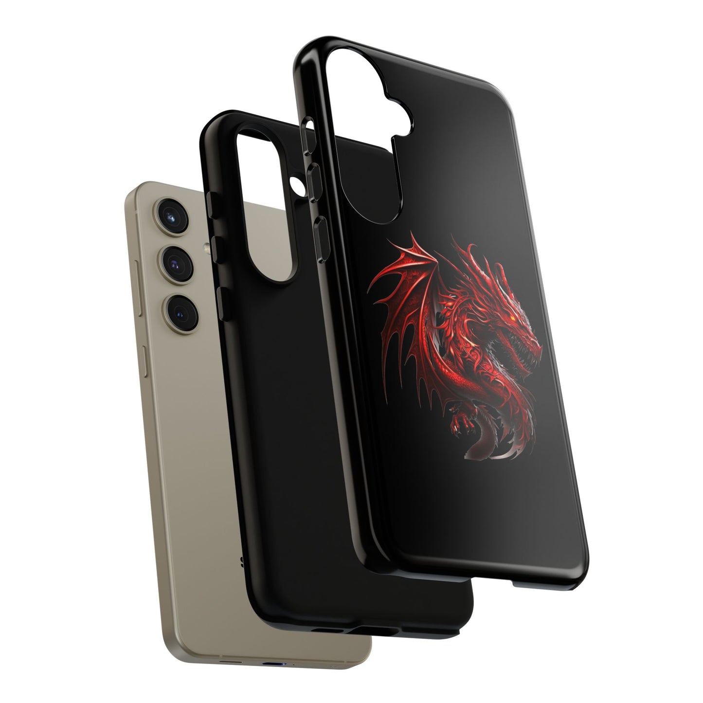 Red Dragon Phone Case, Fantasy Case, Tough Phone Cover, Gift for Gamers, Dragon Lover, Unique Mobile Accessory